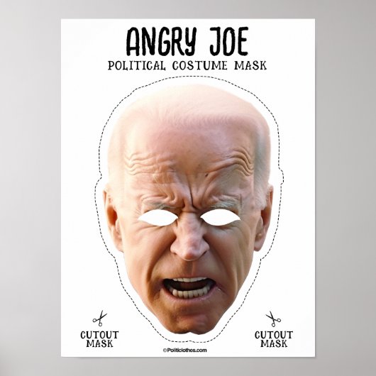 Angry Joe Biden kostuummasker Poster (Voorkant)