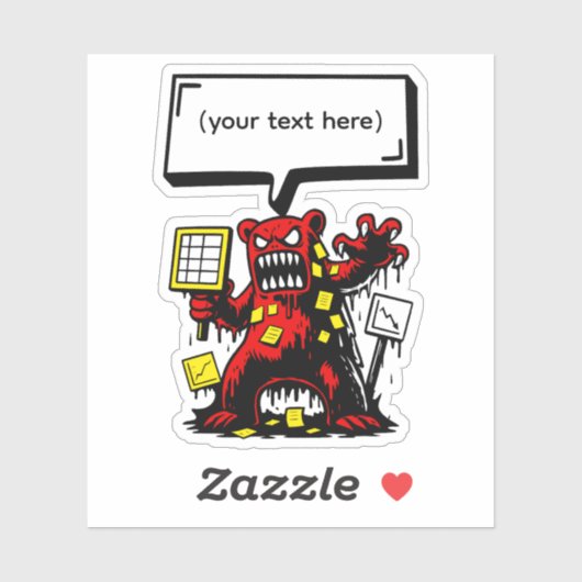 Angry Kantoor Beer Sticker (Vel)