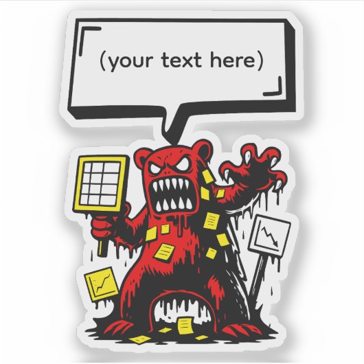 Angry Kantoor Beer Sticker (Voorkant)