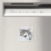 Angry Kat | ABSTRACT | WATERVERF Magneet (Insitu (Vaatwasser))