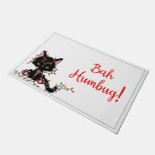 Angry Kat Bah Humbug Feestdagen Deurmat (Schuin)