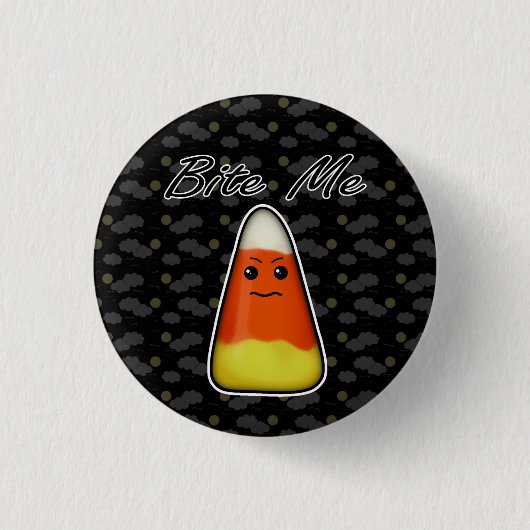 Angry Kawaii Candy Corn, Bite me Button (Voorkant)
