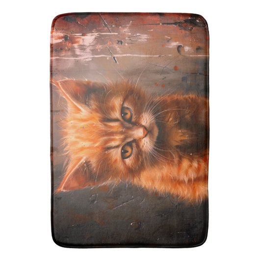 Angry Kitten Badmat (Voorkant Verticaal)