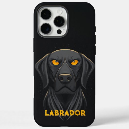 Angry Labrador Retriever Black Case-Mate iPhone Case (Achterkant)