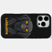 Angry Labrador Retriever Black Case-Mate iPhone Case (Achterkant (horizontaal))