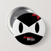 Angry Lady Ninja Button (Voorkant /achterkant)