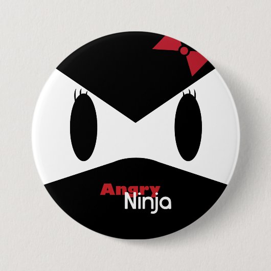 Angry Lady Ninja Button (Voorkant)