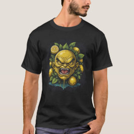 Angry Lemon Head with Realistic Details T-shirt