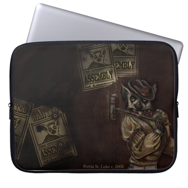 Angry Lemur Laptop and Tablet Bag Laptop Sleeve (Voorkant)