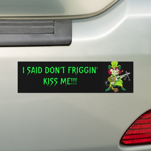 Angry Leprechaun Bumpersticker (Op auto)