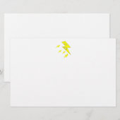 Angry Lightning Bolt. Geel op wit. Briefpapier (Voorkant / Achterkant)