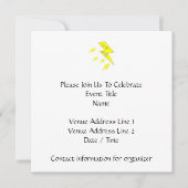 Angry Lightning Bolt. Geel op wit. Kaart (Voorkant)