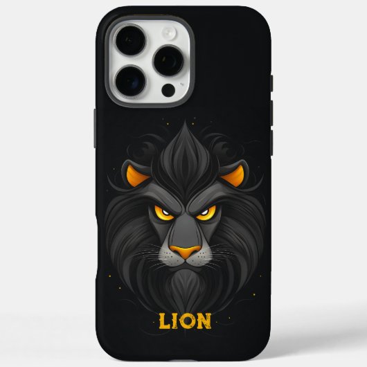 Angry Lion Black Case-Mate iPhone Case (Achterkant)