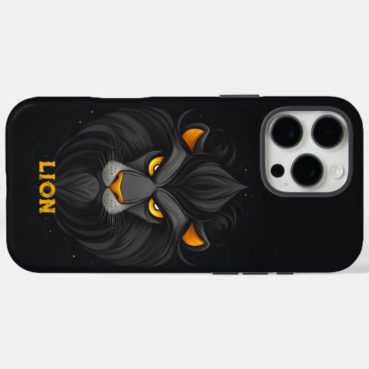 Angry Lion Black Case-Mate iPhone Case (Achterkant (horizontaal))