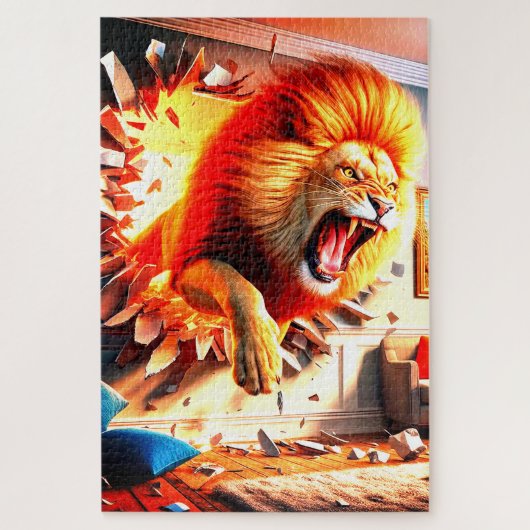 Angry Lion Legpuzzel (Verticaal)