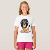 Angry Lion Meisjes T-shirt (Voorkant volledig)