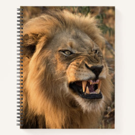 Angry Lion Personalize Name Notitieboek