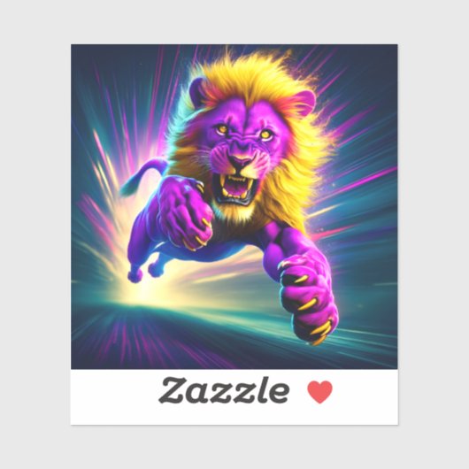 Angry Lion Sticker (Vel)