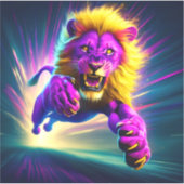 Angry Lion Sticker (Voorkant)