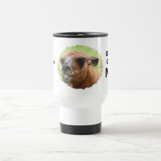 Angry Llama Coffee Humor Funny Reisbeker (Center)