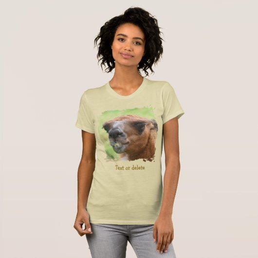 Angry Llama Face Personalized T-shirt (Voorkant volledig)