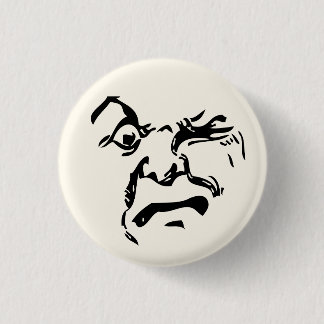 Angry maangezicht ronde button 3,2 cm