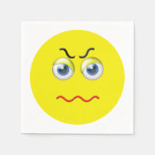 Angry Mad Grumpy Emoji Servet (Voorkant)