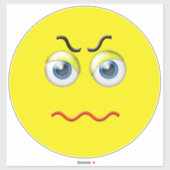 Angry Mad Grumpy Emoji Sticker (Vel)