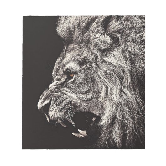 Angry Male Lion Notitieblok (Voorkant)
