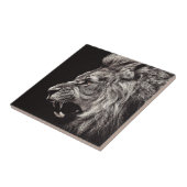 Angry Male Lion Tegeltje (Zijkant)