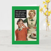 Angry Mam en Ruined Cake -  Grappig Kaart (Gele Bloem)