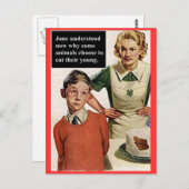 Angry mama en Ruined Cake -  Funny Briefkaart (Voorkant / Achterkant)