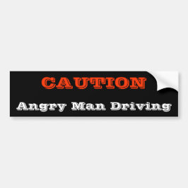 Angry Man Driving Bumpersticker