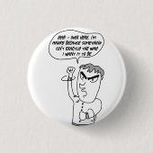 Angry Man magneet Ronde Button 3,2 Cm (Voorkant)