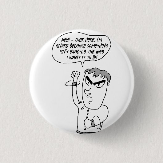 Angry Man magneet Ronde Button 3,2 Cm (Voorkant)