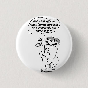 Angry Man magneet Ronde Button 3,2 Cm