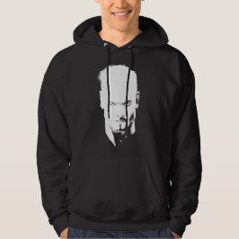Angry Man Staring Black and White Hoodie