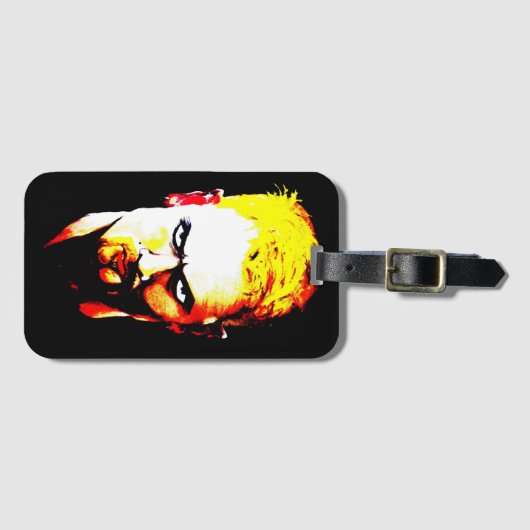 Angry Man Staring kleur Bagagelabel (Voorkant (horizontaal))