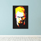 Angry Man Staring kleur Canvas Afdruk (Insitu (Houten vloer))