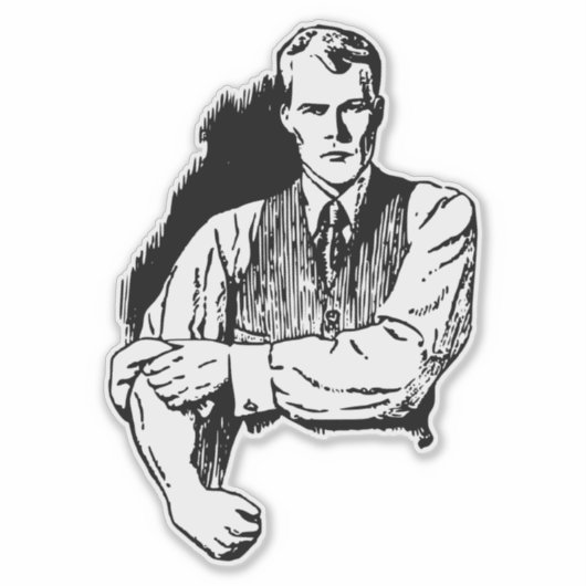 Angry man sticker (Voorkant)