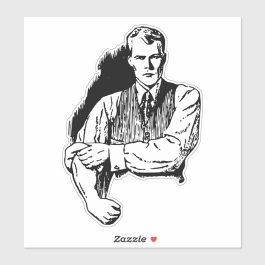 Angry man sticker (Vel)