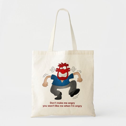 Angry man tote bag (Voorkant)