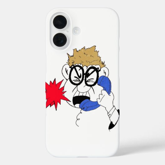 Angry Man Yelling in Phone Case-Mate iPhone Case (Achterkant)