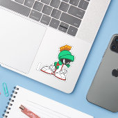 Angry Marvin Sticker (Laptop met iPhone)