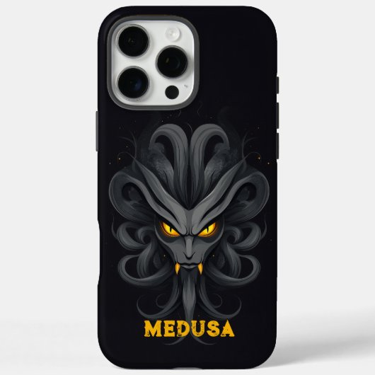Angry Medusa Black Case-Mate iPhone Case (Achterkant)