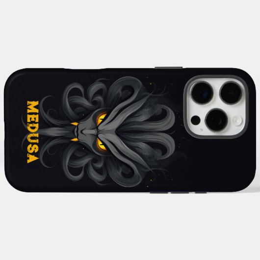 Angry Medusa Black Case-Mate iPhone Case (Achterkant (horizontaal))