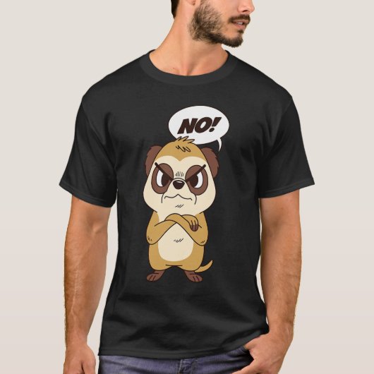 Angry Meerkat Suricate T-shirt (Voorkant)