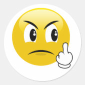 Angry Middle Finger Emoji Stickers (Voorkant)