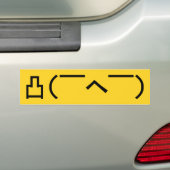 Angry Middle Finger Emoticon Japanse Kaomoji Bumpersticker (Op auto)