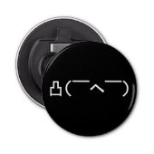 Angry Middle Finger Emoticon Japanse Kaomoji Button Flesopener (Voorkant)